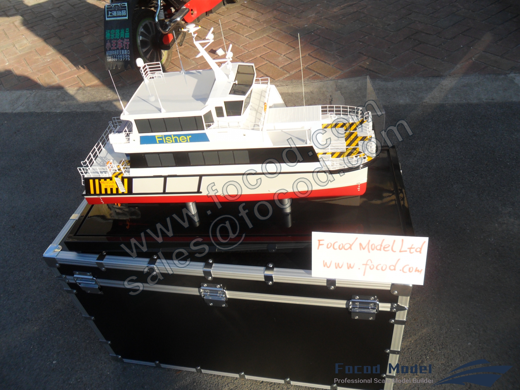 custom made model of 24m catamaran